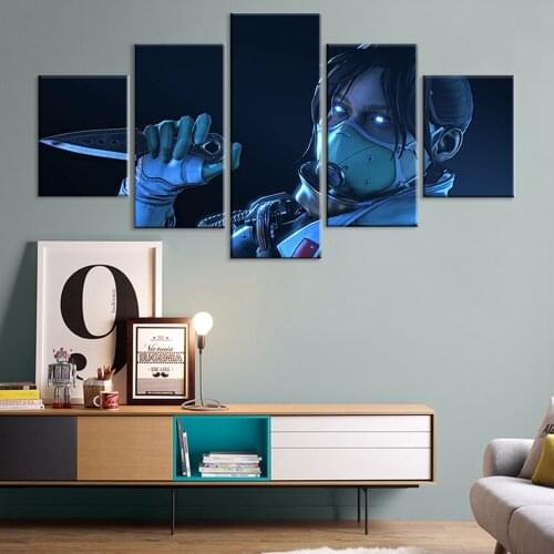 5 panels Apex Legends Game Game Canvas Painting Wall Art Home Decor Modula Picture posters and Prints Living Room Decoration