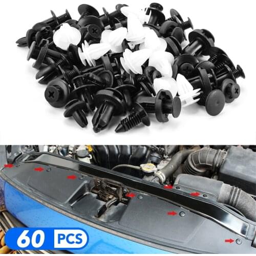 60pcs Universal Fasteners Door Trim Panel Auto Bumper Rivet for Suzuki Jimny The Kizashi Grand Vitara SX4 Fiat punto abarth 500