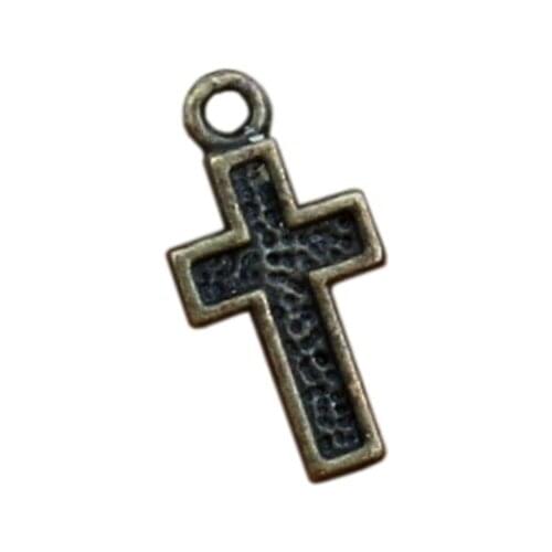 Antique Bronze Small Cross Charm Pendants 200Pcs 8x16mm Alloy Jewelry DIY Fit Bracelets Necklace Earrings A-326