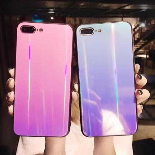 50PCS Glossy Holographic Iridescent Laser Phone Case For Vivo x9/x9s vivo x20 Plus Rainbow Shiny TPU Cases Back Cover Shells