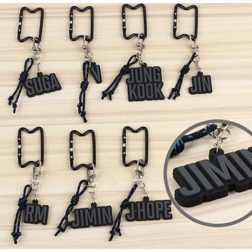 Bangtan Boys Same Name Keychain Silicone Material Fashion Boutique Backpack Pendant Simple And Versatile Decorative Accessories