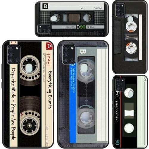 Vintage Cassette Tape Retro Case For Samsung A20e A21S A11 A31 A71 A51 Coque For Galaxy A50 A70 A40 A30 A10 M21 M31