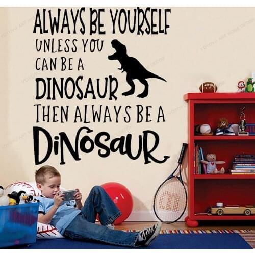 Dinosaur Quotes Vinyl Wall Sticker Home Decor For Living Room Kids Room Decoration Decal Stickers Art Vinyl Mural WU333