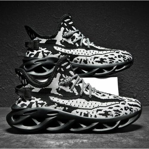 Men Women Blade Sole Trainers Sport Shoes Knitted Fat and Short Height Sports and Leisure Running Shoes Multicolor Sneakers