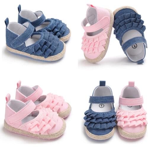 Baby Girl Summer Clothing Kids Infant Shoes Bowknot Plaid Striped Floral Party Princess Beach Shoes