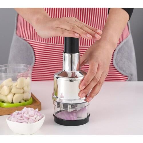 Multi-functional Creative Hand-pressed Onion Chopper Household Peeling Electroplated Garlic Chopper Simple Kitchen Garlic Tamper