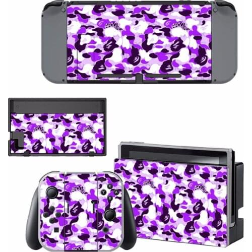 New Camouflage vinyl Decal Skin Sticker For Nintend Switch NS NX Console & Joy-con