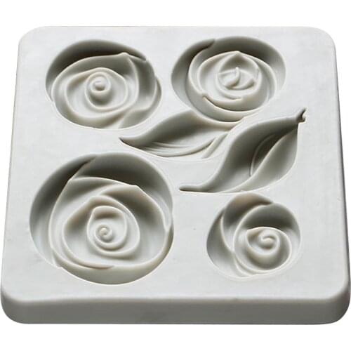 New Design 1PC DIY Valentines Day Silicone Flower Cake Mold Chocolate Mold Sugar Cake Mold Baking Tools Kitchen Accessories