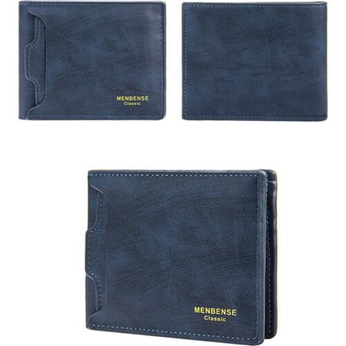 New mens wallet short style fashion casual mens bag multi-card slot draw card short style mens wallet