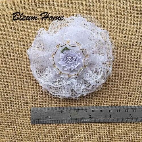2pcs/lot Female student opening school gift Hair Accessories Golden flower bud white lace Headbands Ponytail Holder Scrunchies