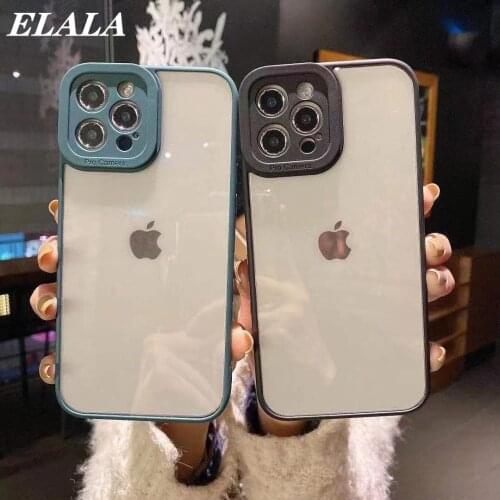 Clear Hybrid Hard PC Acrylic Case for iPhone 12 11 Pro Max XS XR SE 2020 6 7 8 Plus Soft TPU Bumper Shockproof Phone Cover Shell