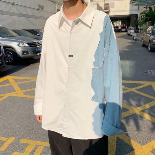 Qinxuan&Zijie Mens Denim Shirts