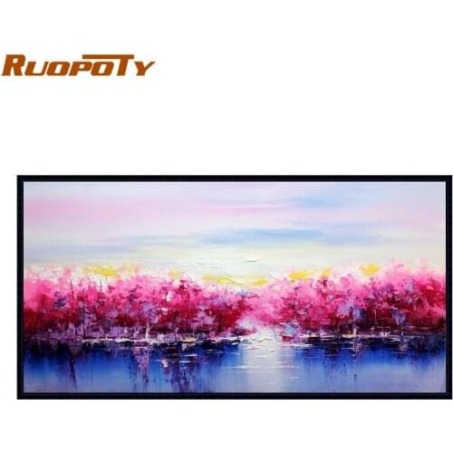 RUOPOTY 60x120cm Red Trees DIY Painting By Numbers Large Size Abstract Modern Wall Art Picture Calligraphy Painting For Home
