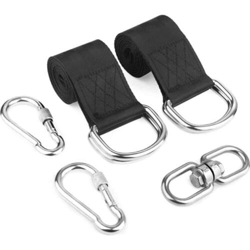 Tree Mount Garden Hammock Attachment Seat Chair Hanging Strap Outdoor Easy Install Swing Rope Bandage with Carabiner