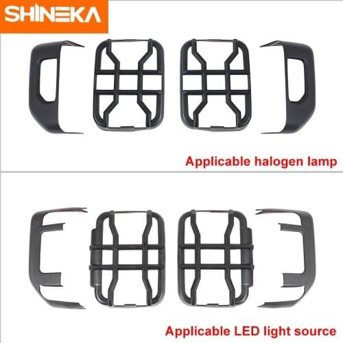 SHINEKA Lamp Hoods For Jeep Gladiator JT Car Tail Light Cover Rear Lamp Guards Protector Accessories For Jeep Gladiator JT 2018