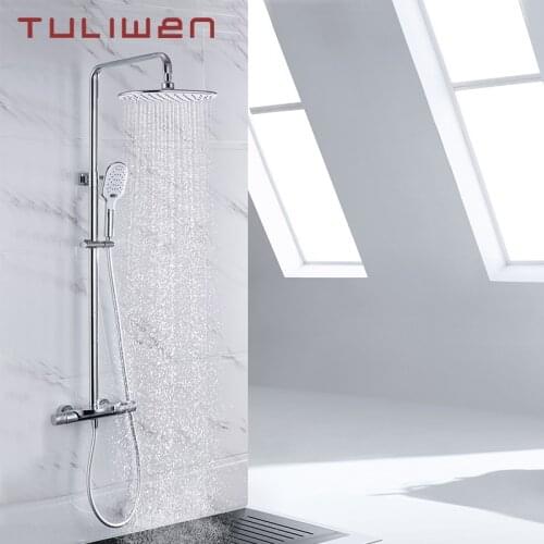 Bathroom Shower Mixer Tap Black Rainfall Shower Faucets Set Bathtub Shower Mixer Faucet