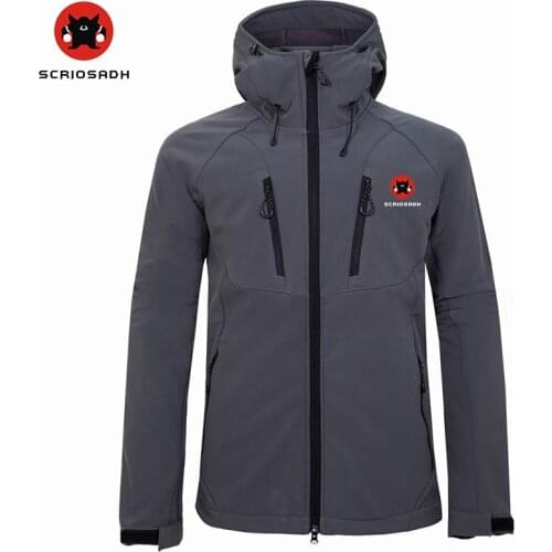 Outdoor Sports Soft shell Waterproof Jacket Men Camping Climbing Windproof Rain Coat Winter Outdoor Skiing Thermal Hiking Jacket