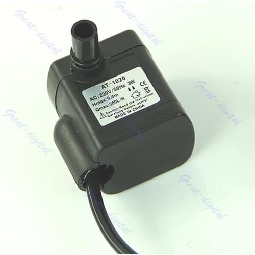 Water Pump AC 220V 3W Submersible Water Pump Aquarium Fountain Air Fish Pond Tank EU Plug
