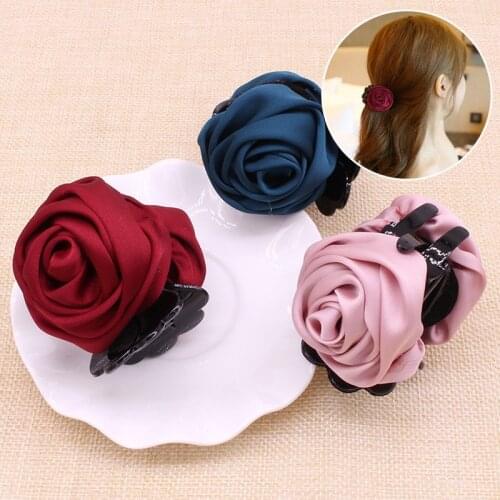 Fashion Women Flowers Simulated Pearl Hair Clip Claw Headwear Hair Accessories Barrettes Hair Combs Hair Pin