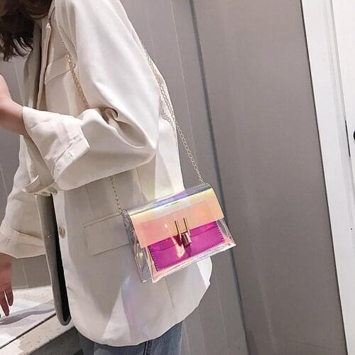 Women Shoulder Bag Fashion Laser Transparent Crossbody Bags Messenger Shoulder Beach Bag 2019 New Design Shoulder Bags