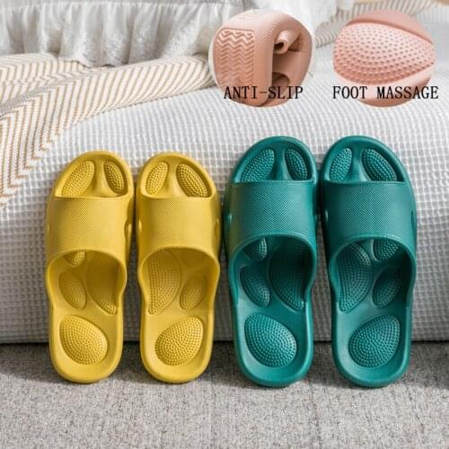 Womens Indoor Stylish Non-slip Sandals Men Slippers Shoes Soft-soled Comfortable Summer Home Bathroom Massage Couples Slippers