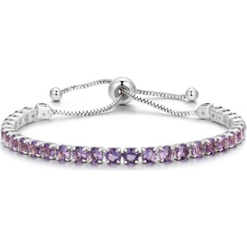 ZOSHI Fashion Cubic Zirconia Tennis Bracelet & Bangle Adjustable Silver Pulseras Mujer Charm Bracelet For Women Wedding Jewelry