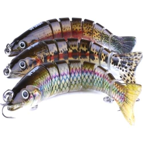 1pcs New Fishing Wobblers 8 Segments Fishing Bait 12.7cm 18g Swimbait Jointed Fishing Lure Bass Bait Fishing Tackles