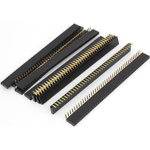10pcs Single Row Right Angle 40 Pin 2.54mm Pitch Female PCB Header Connector