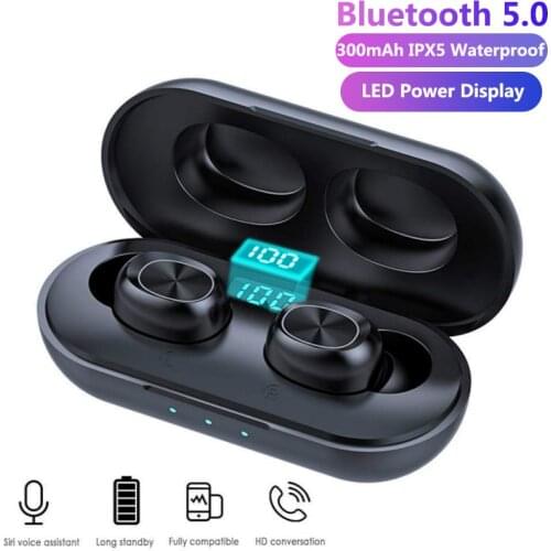 2021 TWS BluetoothEarphones Streo Wireless Earbuds with LED Power Display Case 3D Stereo Sound IPX5 Waterproof Whit Charging Box