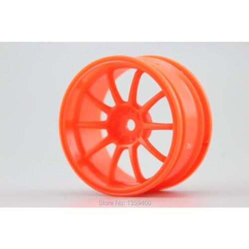 4pcs 1/10 Touring&Drift Wheel Rim W10S2NO(Material Orange) 4mm offset fits for 1:10 Touring&Drift Car 1/10 Rim 10502
