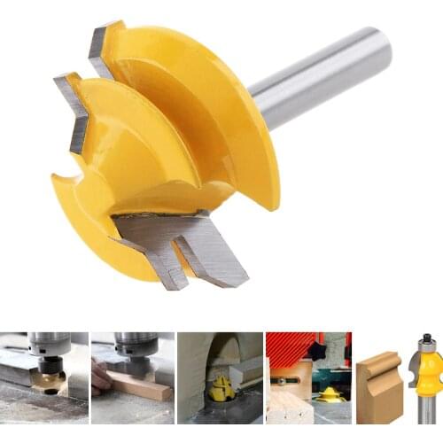 45 Degree Milling Cutter 1/4 1-3/8 Woodworking Milling Cutter Slotting Tool Trimming Machine Cutter Head Engraving Machine File