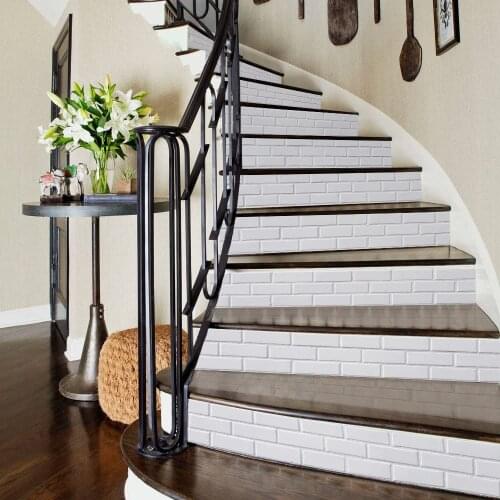 6Pcs Removable Wall Stickers Self-Adhesive Mural Art Vinyl Decorative Home DIY Living Room Stair Bedroom Decoration Wallpaper
