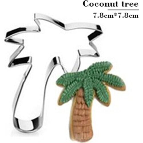 ANGRLY Coconut trees Cake Mould Stainless Steel Fondant Cookie Cutters Cake Decorating Tools Kitchen Accessories