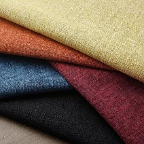 Pure Color Linen Imitation Cotton Cloth Handmade DIY Comfortable Breathable Sewing Material Sofa Pillow Cushion Fabrics Sewing