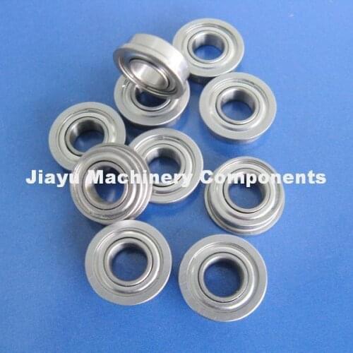 Free Shipping 10 PCS FR166ZZ Flanged Bearings 3/16 x 3/8 x 1/8 Flange Ball Bearings RIF-6632ZZ