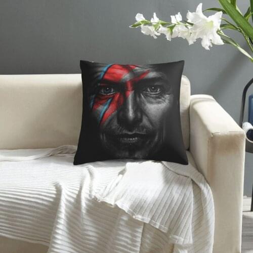 David Bowie pattern print Cushion Cover Decorative Pillowcase Chair Seat Square Car Pillow Cover Home Living Textile