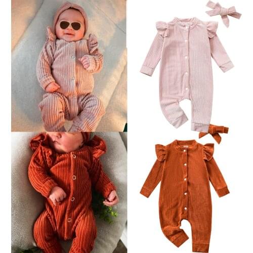 Baby Rompers Headdress Autumn Newborn Baby Clothes For Girls Boys Long Sleeve ropa bebe Jumpsuit Baby Clothing Solid Outfits