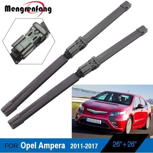 For Opel Ampera Car Front Windscreen Wiper Blades Soft Rubber Wiper Push Button Arms 2011 2012 2013 2014 2015 2016 2017