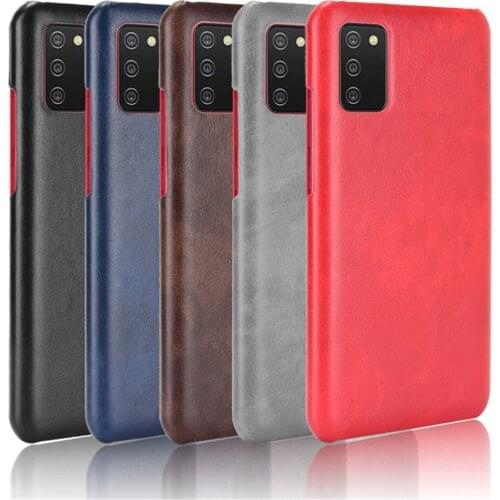 For Samsung Galaxy A02S Luxury Litchi Striae PU Leather Hard Back Cover Case For Samsung A02S A02 S SamsungA02S Phone Cases