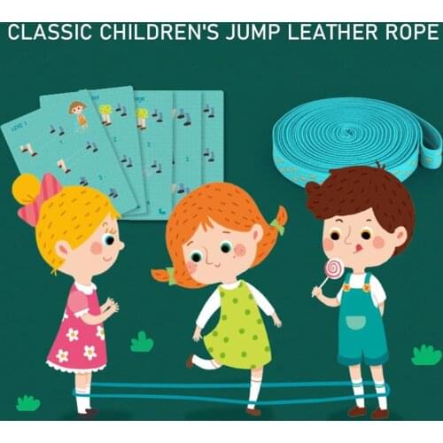 Classic Kids Outdoor Jump Game Elastic Rubber Jump Rope For Children Outside Party Sport Family Outdoor Cooperation Educational