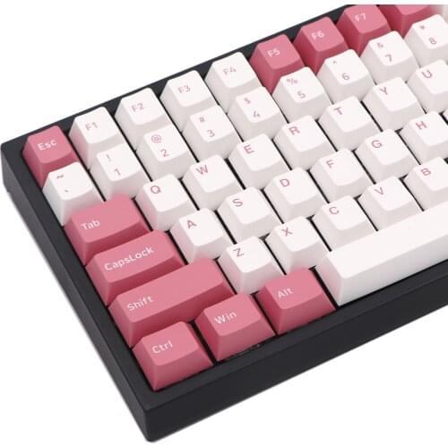 Keypro Peach Blossom 144KEYS Double-shot two color font PBT keycap For Wired USB mechanical keyboard Cherry MX switch KEYCAPS