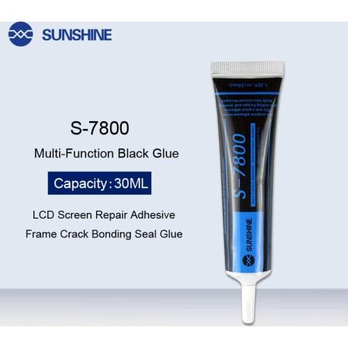30ML S-7800 Softness Of Black Glue Phone Frame Repair Adhesive LCD Screen Bonding Adhesive Framed Crack Seal Glue For Iphone
