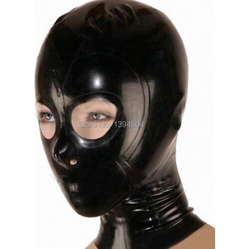 Sexy lingerie exotic Bodystocking handmade Latex Hoods Mask Open Monochrome Common Hood cekc zentai fetish customize size