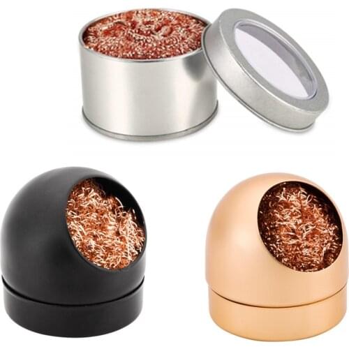 Metal Wire With Stand Set Welding Desoldering Soldering Solder Iron Tip Dross Cleaner Cleaning Steel Ball Mesh Filter Tin Remove