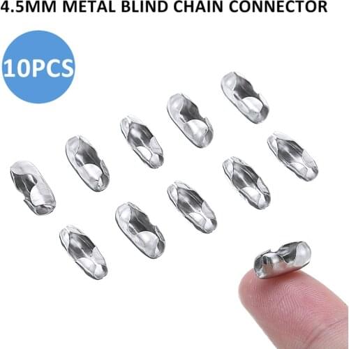 10PCS Metal Blind Chain Connector Beads Caps Leather Clip Tip Fold Crimp Bead Bracelet Connectors For Jewelry Making Finding