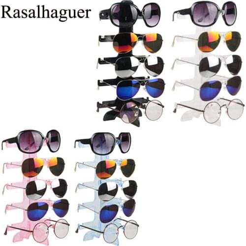 Fashion Colors Plastic 5 Pairs Of Glasses Frame Sunglasses Display Stand Sunglasses Display Stand Glasses Display Stand