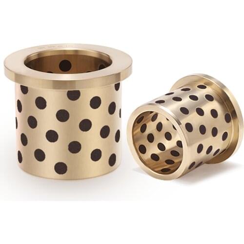 Shoulder type MPFZ1521 1622 1824JFB flanging graphite copper sleeve shoulder type flange oil-free bushing self-lubricating