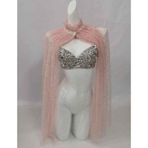 See-through soft tulle cape