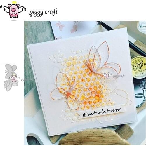 Piggy Craft metal cutting dies cut die mold 2Pcs Butterfly decoration Scrapbook paper craft album card punch knife art cutter die