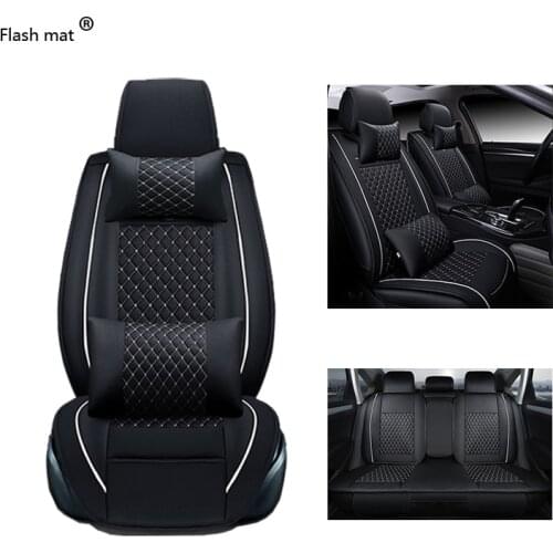 Flash mat Universal Leather Car Seat Covers for BMW 3 5 7 Series F20 E90 F30 E60 F10 F11 G30 F01 G11 X1 X3 X4 X5 X6 F48 E83 F25